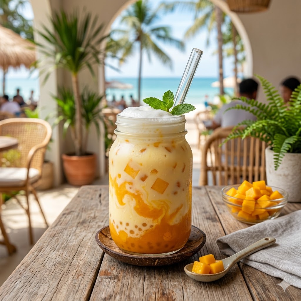 Mango Milk dengan rasa mangga segar dan susu creamy